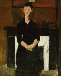 Femme assise près d'une cheminée (Amedeo Modigliani) - Muzeo.com