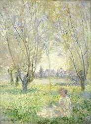 Femme assise sous les saules (Claude Monet) - Muzeo.com