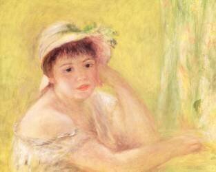 Femme au chapeau de paille (Auguste Renoir) - Muzeo.com
