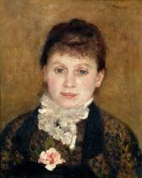 Femme au jabot blanc (Auguste Renoir) - Muzeo.com