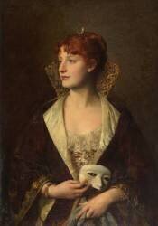 Femme au masque portant le croissant de Diane dans sa coiffure (Adolf Weisz) - Muzeo.com