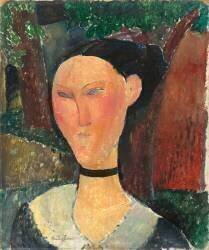 Femme au ruban de velours (Amedeo Modigliani) - Muzeo.com