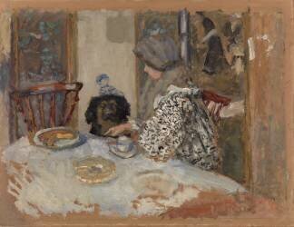 Femme avec un chien (Pierre Bonnard) - Muzeo.com