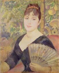 Femme avec un éventail (Auguste Renoir) - Muzeo.com