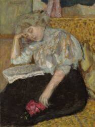Femme avec une rose (Pierre Bonnard) - Muzeo.com