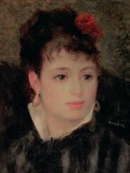 Femme avec une rose dans les cheveux (Auguste Renoir) - Muzeo.com