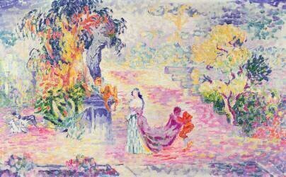 Femme dans le parc (Henri-Edmond Cross) - Muzeo.com