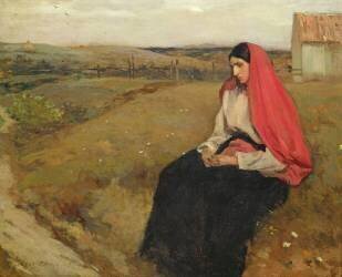 Femme dans un paysage (Jean-Charles Cazin) - Muzeo.com