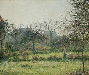 Femme dans un verger, matinée d'automne, jardin d'Eragny (Camille Pissarro) - Muzeo.com