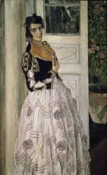 Femme espagnole sur le balcon (Alexandre Golovine) - Muzeo.com