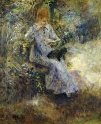 Femme et chien noir (Auguste Renoir) - Muzeo.com