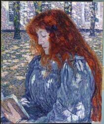 Femme lisant (Theo van Rysselberghe) - Muzeo.com
