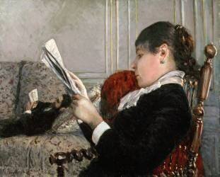 Femme lisant : Scène d'intérieur (Gustave Caillebotte) - Muzeo.com