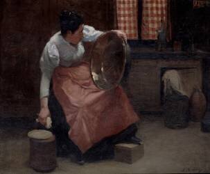 Femme récurant (Jules Ernest Renoux) - Muzeo.com