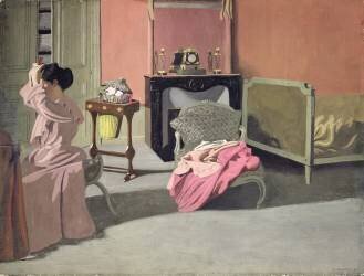 Femme se coiffant (Félix Vallotton) - Muzeo.com