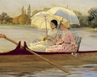 Femmes dans un Bateau sur la Tamise (Giuseppe de Nittis) - Muzeo.com