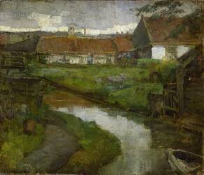 Ferme et fossé d'irrigation (Piet Mondrian) - Muzeo.com