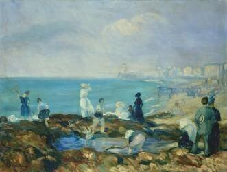 Figures sur le rivage à Dieppe (William James Glackens) - Muzeo.com
