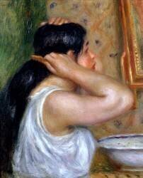 Fille peignant ses cheveux (Auguste Renoir) - Muzeo.com