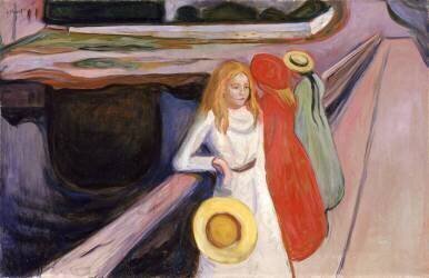 Filles sur un pont (Edvard Munch) - Muzeo.com