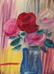 Fleurs dans un Vase Bleu (Alexej von Jawlensky) - Muzeo.com