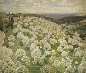 Floraison des amandiers à Majorque (Santiago Rusiñol) - Muzeo.com