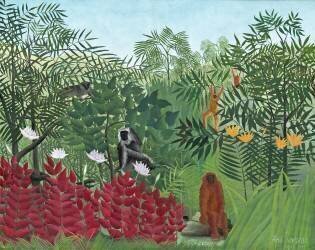 Forêt Tropicale avec Singes (Henri Rousseau) - Muzeo.com