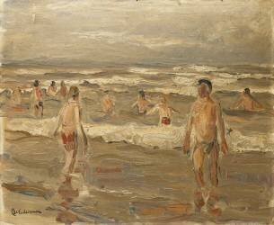 Garçons se baignant dans la mer (Max Liebermann) - Muzeo.com