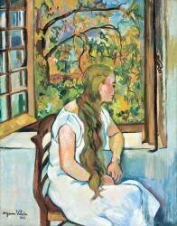 Germaine Utter à sa fenêtre (Suzanne Valadon) - Muzeo.com