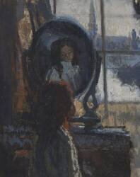 Girl at a looking-glass (Walter Richard Sickert) - Muzeo.com