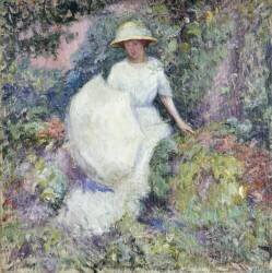 Fille à l'ombrelle (William James Webb) - Muzeo.com