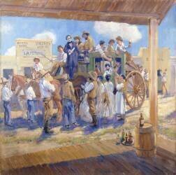 Governor Burnett Delivering the Charter of Statehood to San Jose (Alson S. Clark) - Muzeo.com