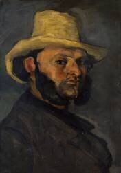 Gustave Boyer dans un chapeau de paille (Paul Cézanne) - Muzeo.com