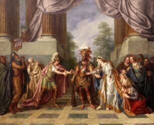 Hercule Ramène Alceste des Enfers à son Epoux Admète (Charles-Antoine Coypel) - Muzeo.com
