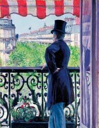 Homme sur un balcon (Gustave Caillebotte) - Muzeo.com