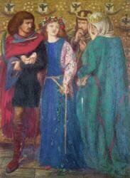 Horatio découvrant la folie de Ophélie (Hamlet) (Dante Gabriel Rossetti) - Muzeo.com