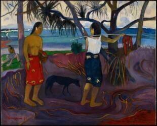 I Raro Te Oviri (sous le Pandanus) (Paul Gauguin) - Muzeo.com