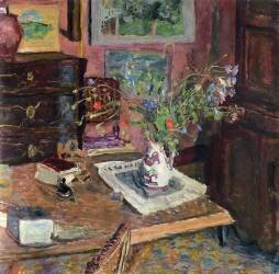Intérieur avec des fleurs (Pierre Bonnard) - Muzeo.com