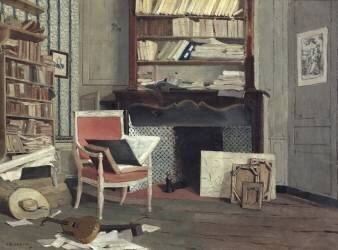 Intérieur de l'étude du docteur X (Jean-Charles Cazin) - Muzeo.com