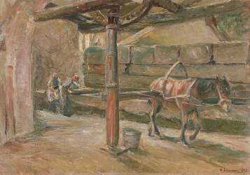 Intérieur d'un moulin à farine à Florence (Max Liebermann) - Muzeo.com