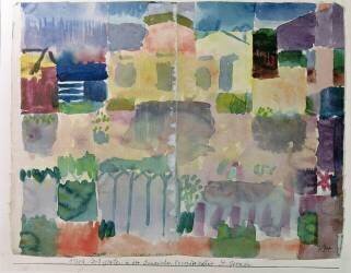 Jardin à Saint-Germain, le quartier européen de Tunis (Paul Klee) - Muzeo.com