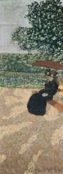 Jardins publics : les nourrices, la conversation ; l 'ombrelle rouge (Edouard Vuillard) - Muzeo.com