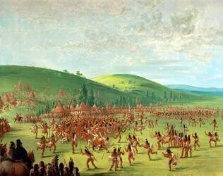 Jeu de balle indien (George Catlin) - Muzeo.com