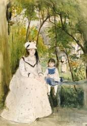 Jeune femme dans un paysage (Berthe Morisot) - Muzeo.com