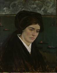 Jeune femme à l'Ile de Sein (Charles Cottet) - Muzeo.com