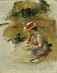 Jeune femme en train de lire (Auguste Renoir) - Muzeo.com