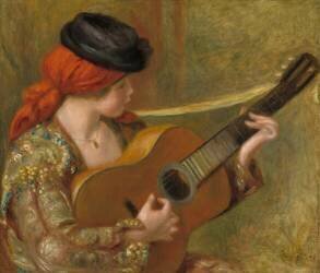 Jeune femme espagnole avec une guitare (Auguste Renoir) - Muzeo.com