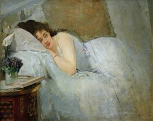 Jeune fille au réveil (Eva Gonzales) - Muzeo.com