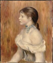 Jeune fille au ruban bleu (Auguste Renoir) - Muzeo.com