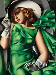 Jeune fille aux gants, 1930. Musée National d'art Moderne, Centre Georges Pompidou,  Collection d'art contemporain, Paris (Tamara de Lempicka) - Muzeo.com